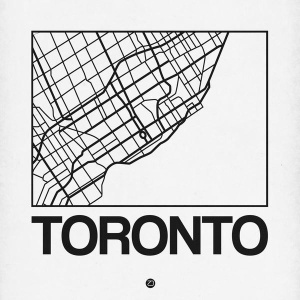 NAXART Studio - White Map of Toronto