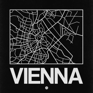 NAXART Studio - Black Map of Vienna
