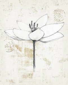 Avery Tillmon - Pencil Floral I Gold