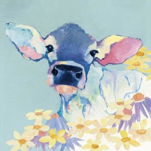 Avery Tillmon - Bessie with Flowers on Teal