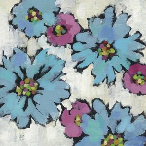 Silvia Vassileva - Graphic Pink and Blue Floral III