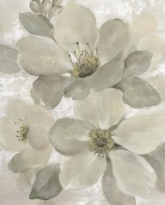 Silvia Vassileva - White on White Floral I Crop Neutral