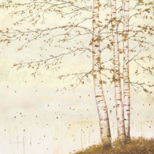 James Wiens - Golden Birch II Off White