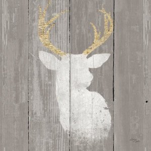 Wellington Studio - Precious Antlers II on Gray Wood
