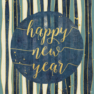Jess Aiken - Coastal Lace Happy New Year Stripes Round