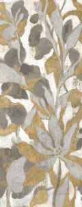 Silvia Vassileva - Painted Tropical Screen I Gray Gold Crop