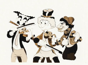 Hollywood Photo Archive - Marx Brothers - Cartoon - Fiddling
