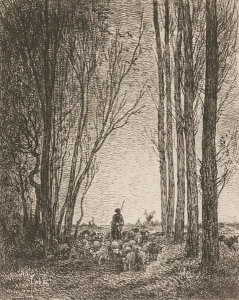 Charles Francois Daubigny - La Rentree du Troupeau, 1862