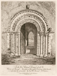 John Sell Cotman - Thwayt Church, South Door, 1813