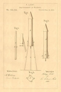 Department of the Interior. Patent Office. - Vintage Patent Illustrations: Improvement in Rockets, 1872