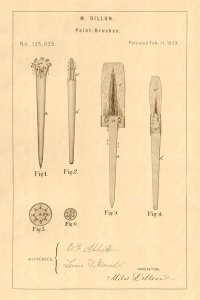 Department of the Interior. Patent Office. - Vintage Patent Illustrations: Paint-Brushes, 1873