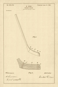Department of the Interior. Patent Office. - Vintage Patent Illustrations: Hockey Stick, 1901