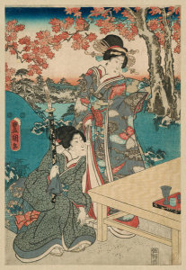 Utagawa Kunisada - Momijigari no himegimi (Princess of Momijigari), ca. 1850