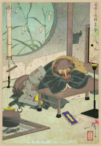 Taiso Yoshitoshi - Bunbuku chagama (Tanuki and Teakettle), ca. 1880s
