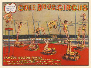 Erie Litho., & Ptg. Co. - Cole Brothers Circus: The Famous Nelson Family