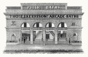 William H. Rease - Public Baths. Thomas E. J. Kerrison's Arcade-Baths, 1845