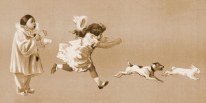 Joseph P. McHugh - Child Commedia dell'arte: Columbine tries to save a rabbit, 1905