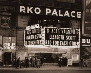 Angelo Rizzuto - Street view of RKO Palace theater on Broadway, Midtown Manhattan, 1953