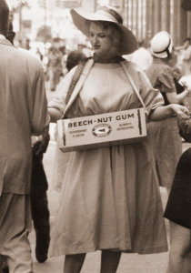 Angelo Rizzuto - Saleswoman handing out Beech-Nut Gum, New York City, 1957