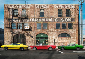 Gasoline Images - Urban Landscape with Muscle Cars