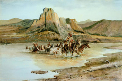 Charles M. Russell - Return of the Horse Thieves