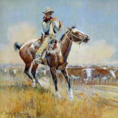 Charles M. Russell - Beef for the Fighters