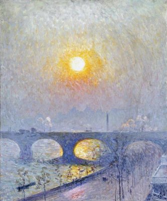 Emile Claus - Sunset Over Waterloo Bridge