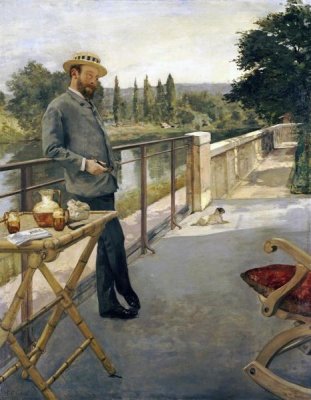 Henri Gervex - An Elegant Man On a Terrace