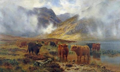 Louis Bosworth Hurt - By Loch Treachlan, Glencoe, Morning Mists