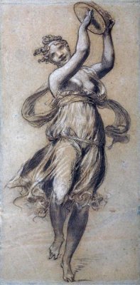 Pierre-Paul Prudhon - A Woman Dancing, Playing a Tambour