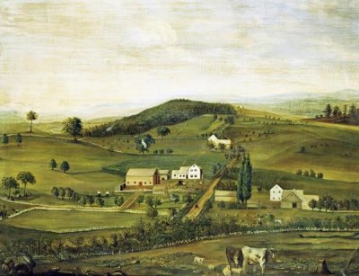 American School - An American Farm: Fall View From The East