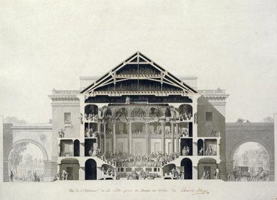 Francois-Joseph Belanger - Cross-Section of The Front Section of The Theatre