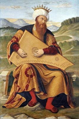 Girolamo Da Santa Croce - King David Playing a Psaltery