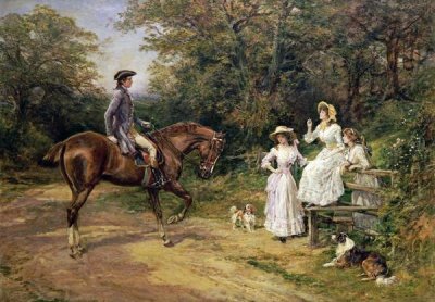 Heywood Hardy - A Meeting By The Stile