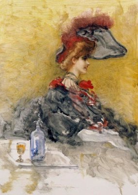 Pompeo Mariani - The Red Feathered Hat