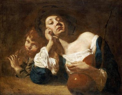 Giovanni Battista Piazzetta - A Shepherdess With a Gourd