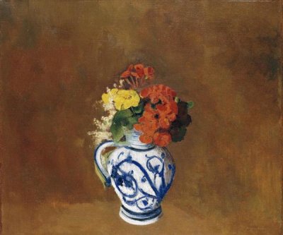 Odilon Redon - Geraniums and Other Flowers