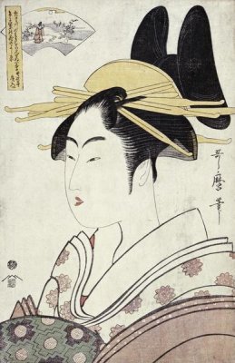 Kitagawa Utamaro - Courtesan Representing The Hagi