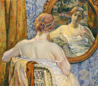 Theo Van Rysselberghe - Woman In a Mirror