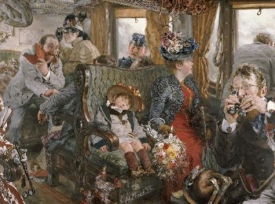 Adolf Von Menzel - On The Train, Observed From Life