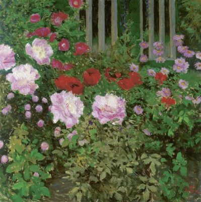 Koloman Moser - Flowers and Garden Fence