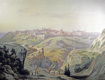 Friedrich Perlberg - A View of Jerusalem