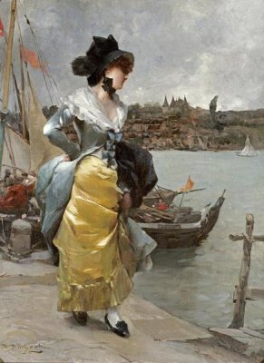 Emile-Auguste Pinchart - At The Quayside