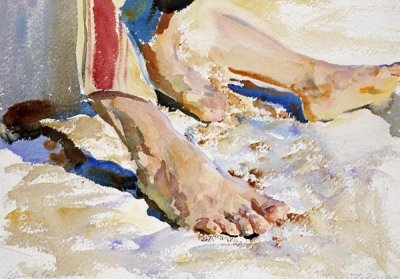 John Singer Sargent - Feet of an Arab, Tiberias