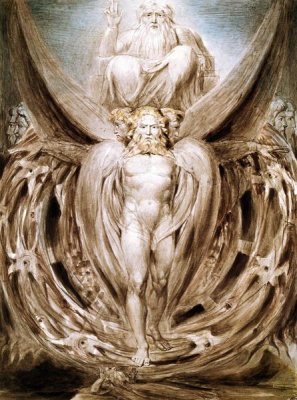 William Blake - The Whirlwind : Ezekiel's Vision