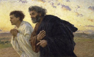 Eugene Burnand - Disciples Peter and John Rushing To The Sepulcherthe Morning of The Resurrection