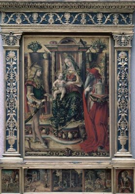 Carlo Crivelli - Madonna & Child With St. Jerome & St. Sebastian