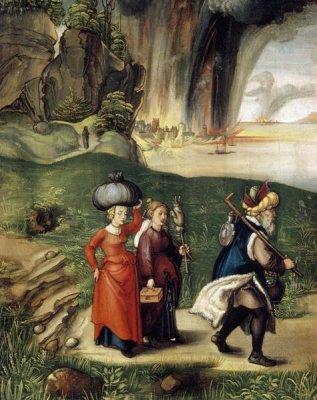 Albrecht Durer - Lot and His Family Fleeing From Sodom