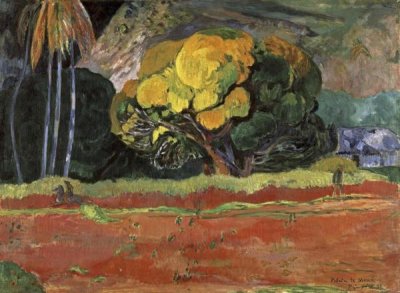 Paul Gauguin - At the Foot of a Mountain (Fatata Te Moua)