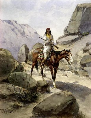 Herman Wendelborg Hansen - Indian On Horseback